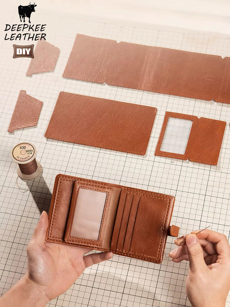 DIY Leather Wallet - Handmade Material Kit No.DC005 – DEEPKEE LEATHER