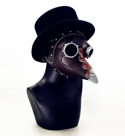 Deepkee cosplay PU Leather Plague Doctor Mask #HG103