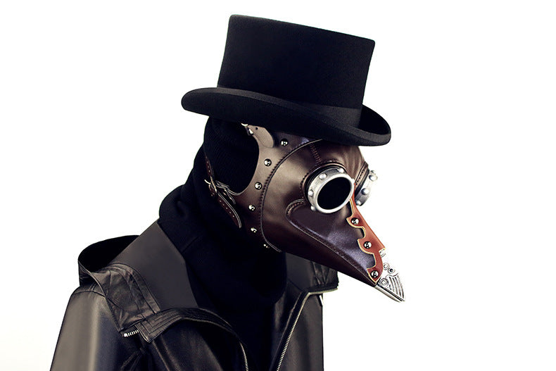 Deepkee cosplay PU Leather Plague Doctor Mask #HG103