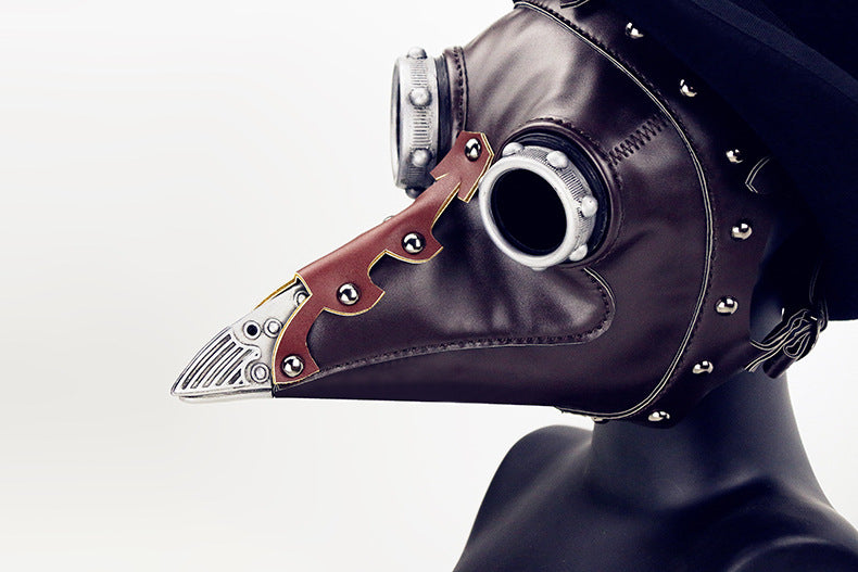 Deepkee cosplay PU Leather Plague Doctor Mask #HG103