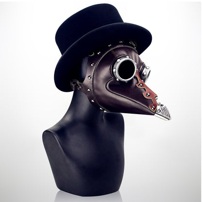 Deepkee cosplay PU Leather Plague Doctor Mask #HG103