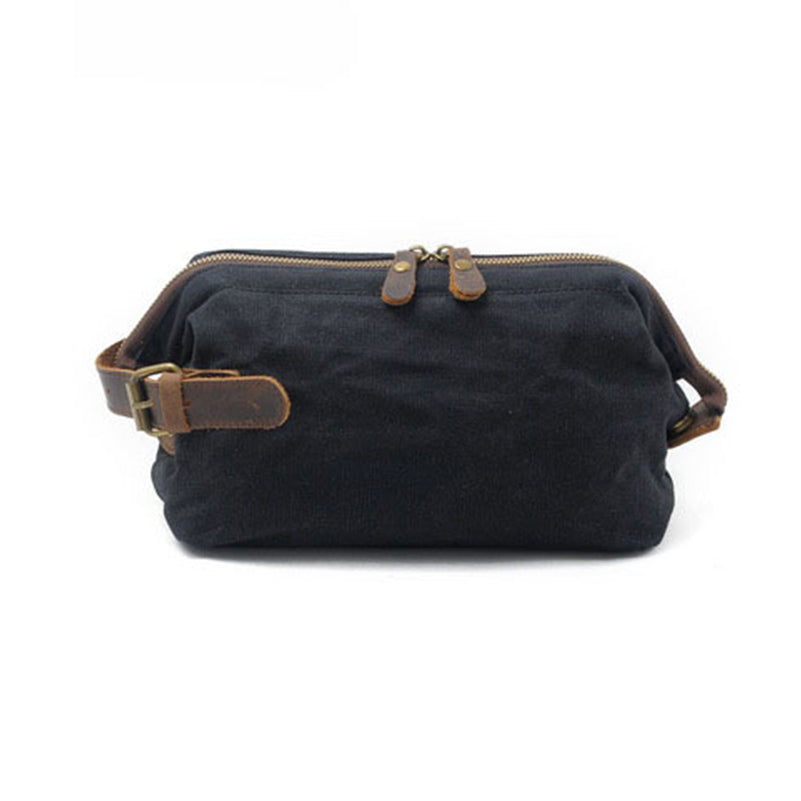 DEEPKEE Waxed Canvas Leather Waterproof Wash Bag #9161