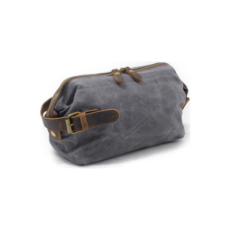 DEEPKEE Waxed Canvas Leather Waterproof Wash Bag #9161