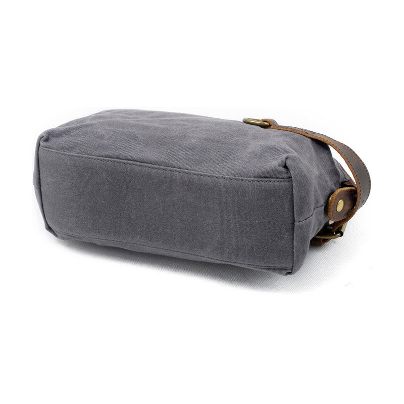 DEEPKEE Waxed Canvas Leather Waterproof Wash Bag #9161