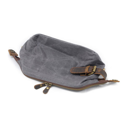 DEEPKEE Waxed Canvas Leather Waterproof Wash Bag #9161