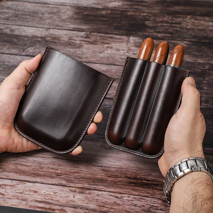 Best 3pcs Cool Leather cigar (loanword) Cases CF5003