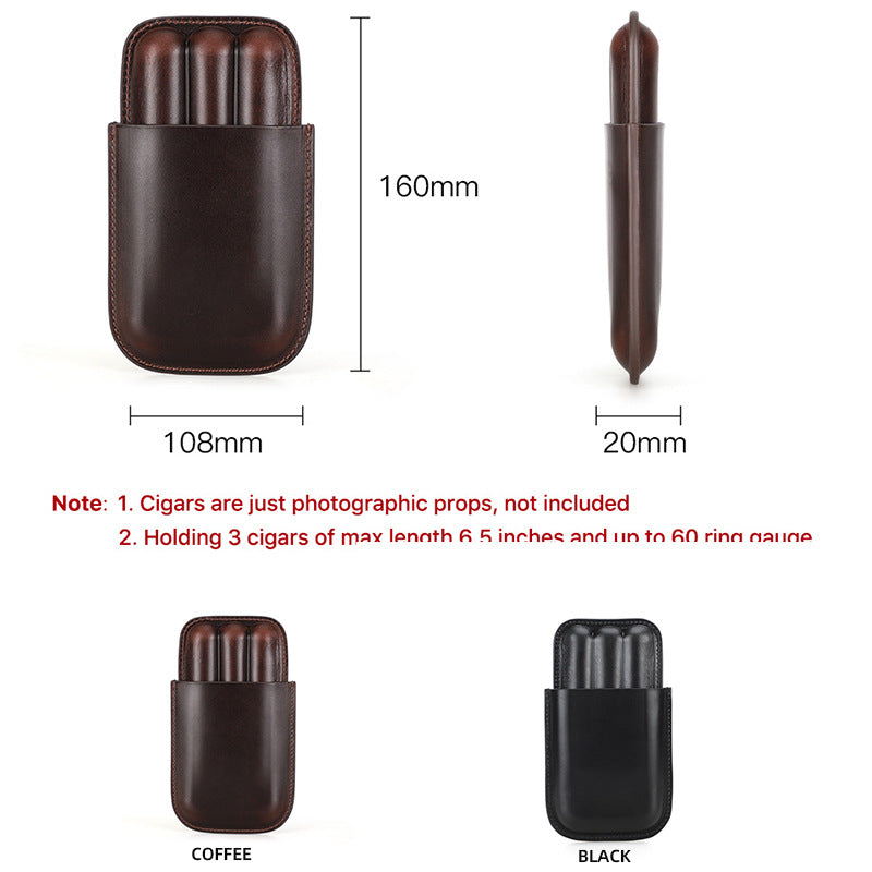 Best 3pcs Cool Leather cigar (loanword) Cases CF5003