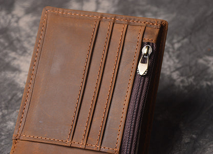 DEEPKEEE HANDMADE | Jock Crazy Horse Leather Bifold Wallet No.198_3