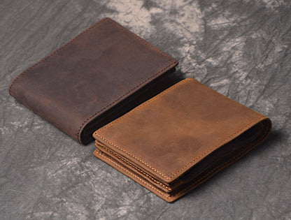 DEEPKEEE HANDMADE | Jock Crazy Horse Leather Bifold Wallet No.198_3