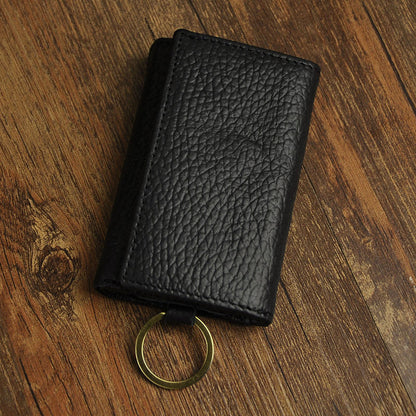 DEEPKEE Handmade Leather Trifold Key Wallet #KZ230