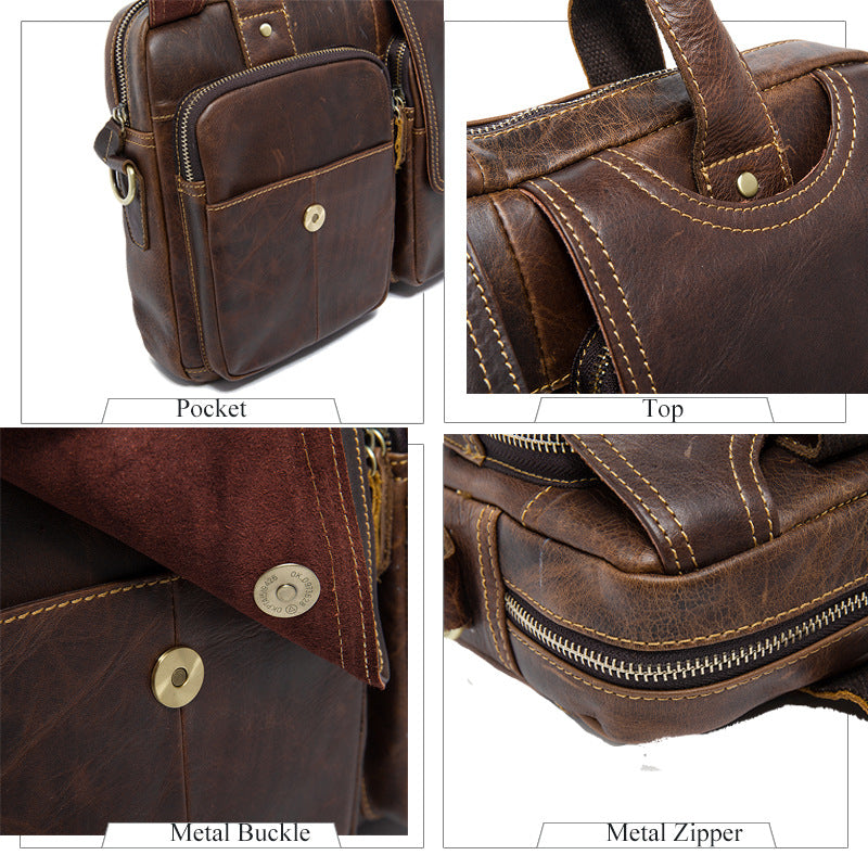 HANDMADE COWHIDE BRIEFCASE 8002