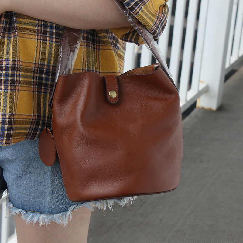 Leather Bucket Bag #59111