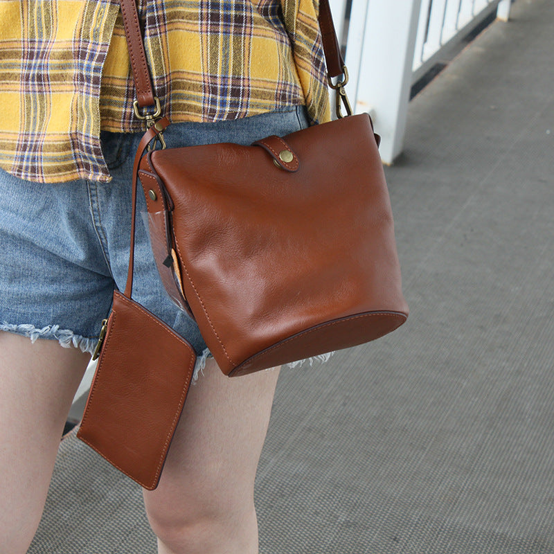 Leather Bucket Bag #59111