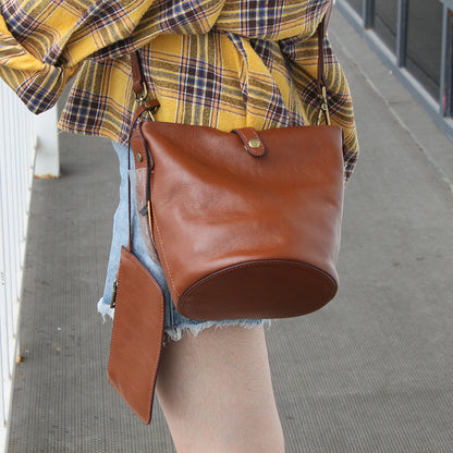 Leather Bucket Bag #59111