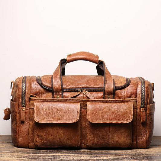 DEEPKEE LEATHER | Mattew Luggage Bag No.571 Classic Brown