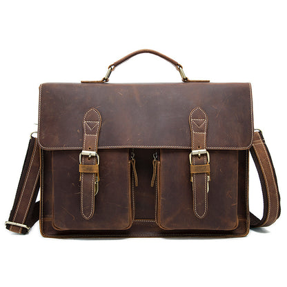 The Classic cowhide men's handbag briefcase #9033