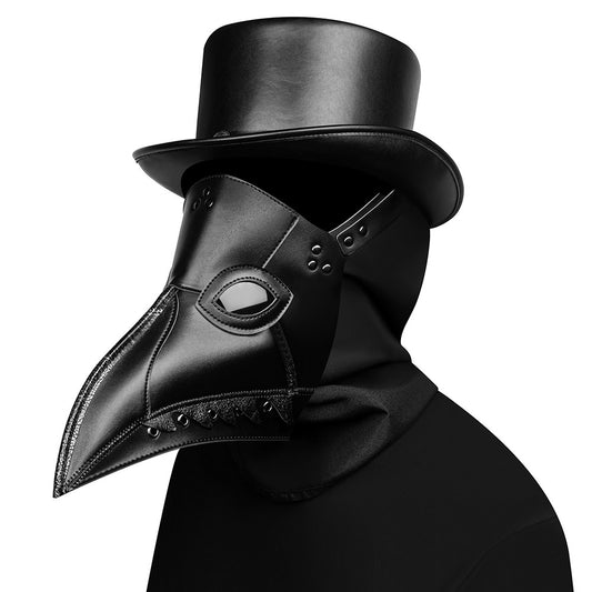 PU Leather Plague Doctor Mask, Scary Halloween Mask Costume Props #FPBM055