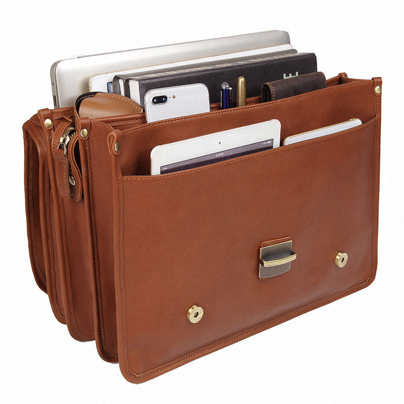 DEEPKEE® British style cowhide business briefcase #7397