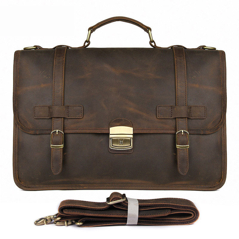 DEEPKEE® British style cowhide business briefcase #7397