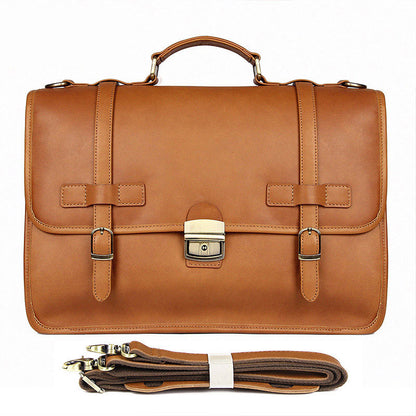 DEEPKEE® British style cowhide business briefcase #7397