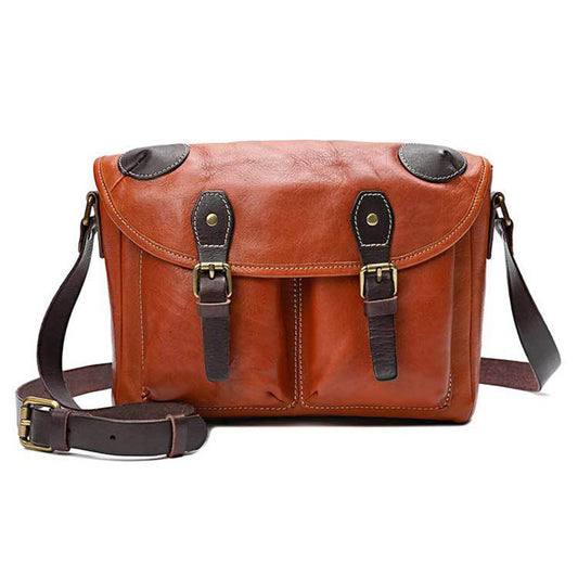 Handmade Vegetable Tanned Leather Cowhide Bag Crossbody #32043