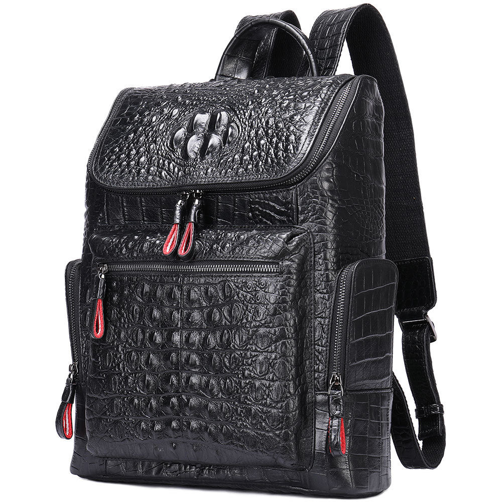 DEEPKEE real LEATHER Crocodile Design Style Cowhide Backpack #1269