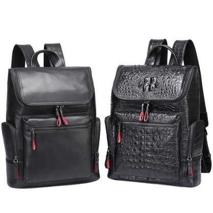 DEEPKEE real LEATHER Crocodile Design Style Cowhide Backpack #1269