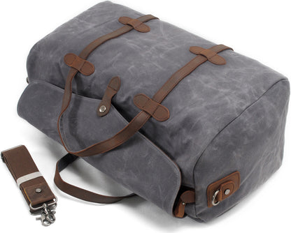 Leather Accessories Canvas Weekend Bag #2032K1