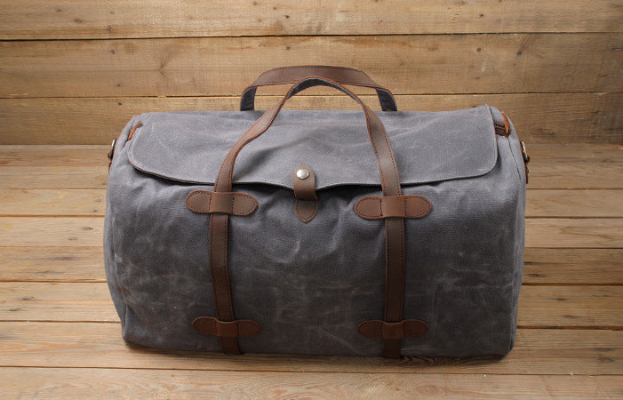 Leather Accessories Canvas Weekend Bag #2032K1