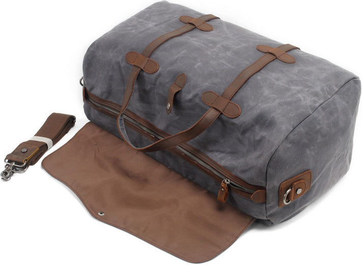 Leather Accessories Canvas Weekend Bag #2032K1