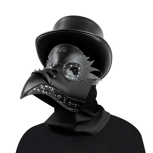 Deepkee Bird Mask Long PU Leather Steampunk Mask #FPBM064