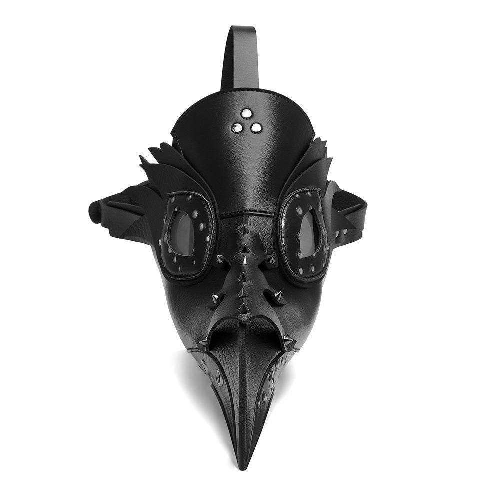 Deepkee Bird Mask Long PU Leather Steampunk Mask #FPBM064