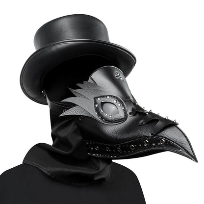 Deepkee Bird Mask Long PU Leather Steampunk Mask #FPBM064