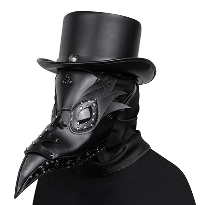 Deepkee Bird Mask Long PU Leather Steampunk Mask #FPBM064