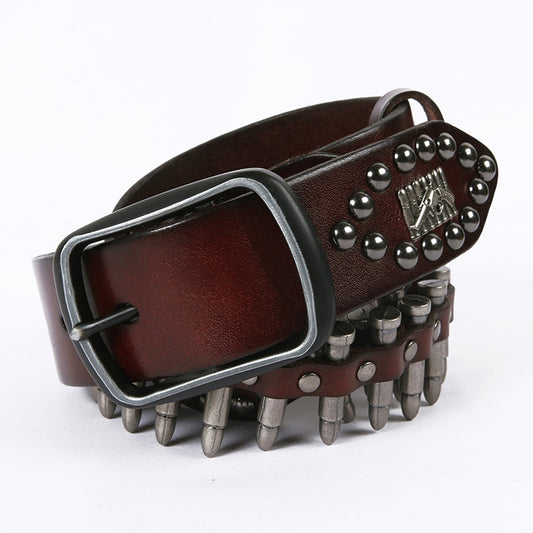 Hand-decorated Punk Knight Bullet Belt #21322