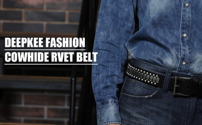 Deepkee Handcrafted Punk Rock Studded Belt #36392