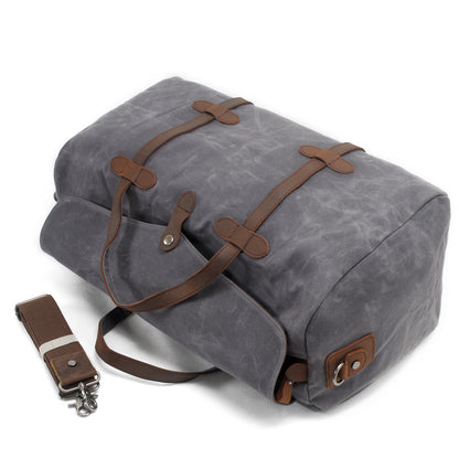 Leather Accessories Canvas Weekend Bag #2032K1