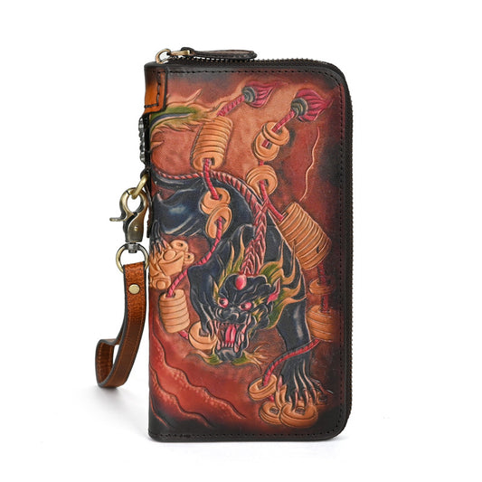 Deepkee Leather Carving Craft Wallet #YD-104