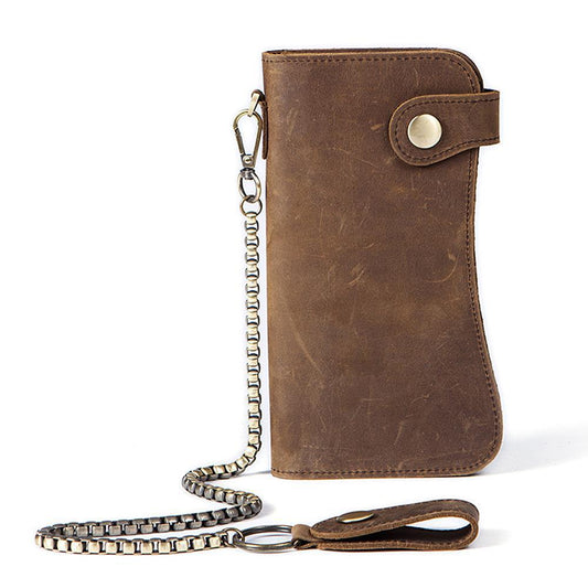 Deepkee Leather Chain Bifold Wallet 8810