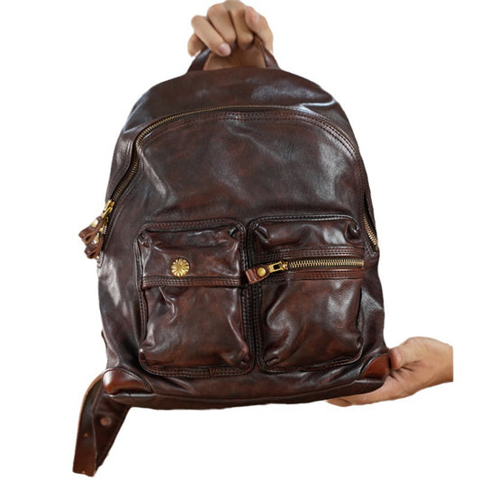 Deepkee Horsehide or Goat Leather Backpack #31005_1