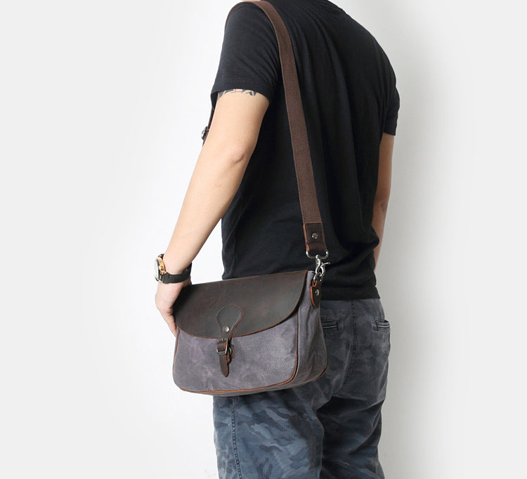 Waxed Canvas Messenger Side Bag #9110