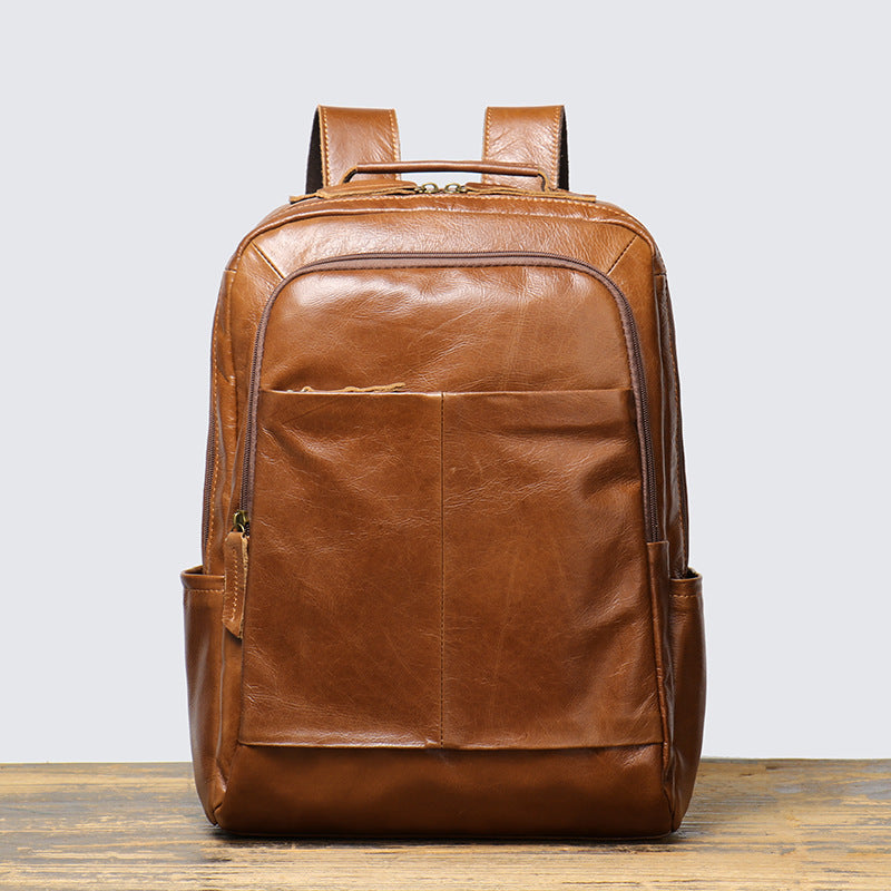 DEEPKEE original nubuck handmade full-grain genuine leather cowhide bag Montgomery Backpack Cowhide Travel Bags No0825_3