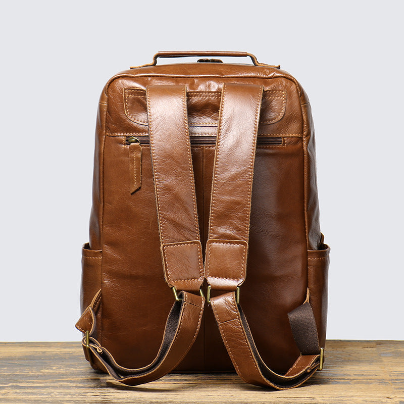 DEEPKEE original nubuck handmade full-grain genuine leather cowhide bag Montgomery Backpack Cowhide Travel Bags No0825_3