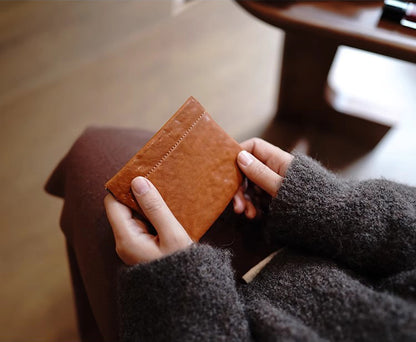 Handcrafted Leather Coin Purse & Card Organizer Wallet #D80591