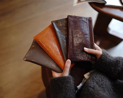 Handcrafted Leather Coin Purse & Card Organizer Wallet #D80591