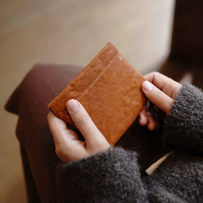 Handcrafted Leather Coin Purse & Card Organizer Wallet #D80591