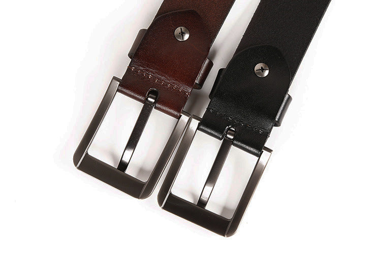 Navel nailhead vegetable tanned cowhide belt #211224