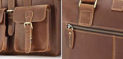 TOP GRAIN LEATHER BRIEFCASE BAG #3133