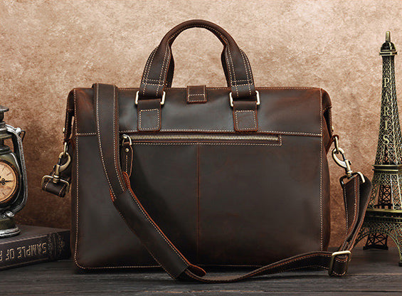 TOP GRAIN LEATHER BRIEFCASE BAG #3133