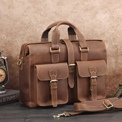 TOP GRAIN LEATHER BRIEFCASE BAG #3133